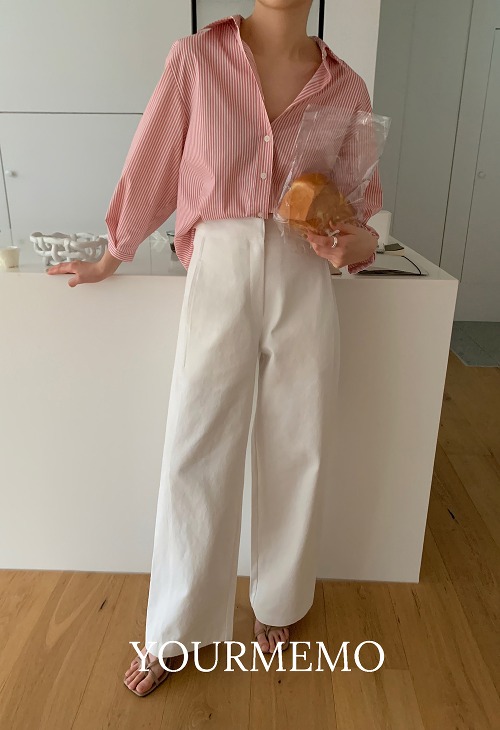 [自行制作] TALLY 衬衣 - 条纹粉红色