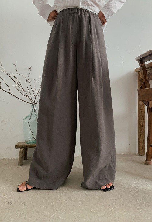 Lafit Linen Pants - Warm Charcoal